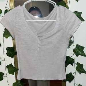 Garage, size extra small, white tight fitting crop top